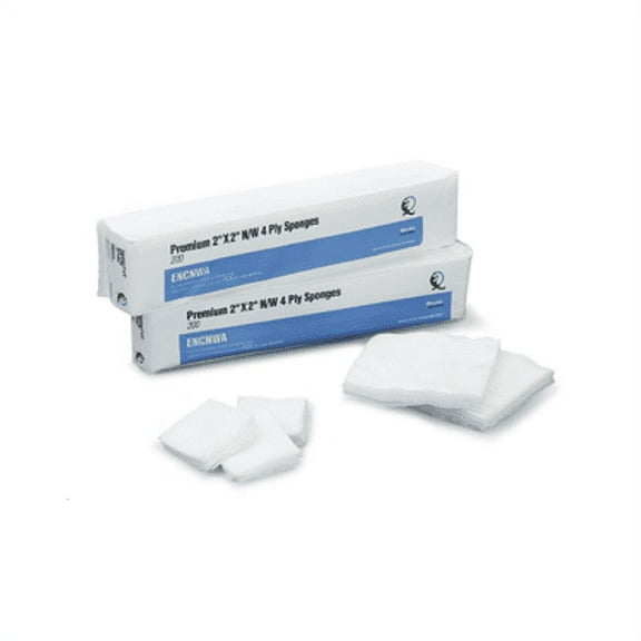 Quala ENCNWA Non-Woven Non-Sterile 4-Ply Gauze Sponges 2" X 2" 5000/Pk