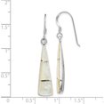 thumbnail image 4 of Sterling Silver Rhodium-Plated Mother Of Pearl Earrings (42.65 X 8.23) Made In Thailand qe14276, 4 of 5