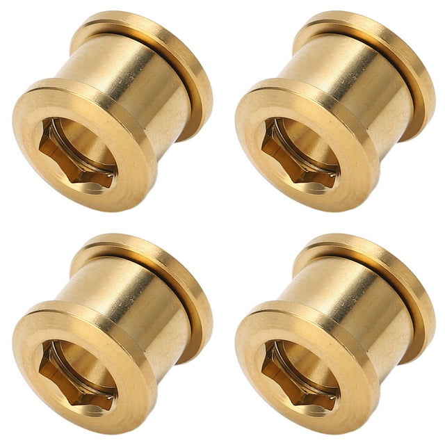 Chainwheel Disc Screw, Alloy Bicycle Disc Screw Easy To Install 4Pcs For Mountain Bikes Gold