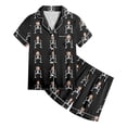 thumbnail image 3 of Children DIY Halloween Print Pajama Set Short Sleeve Button up Top and Shorts Set, 3 of 3