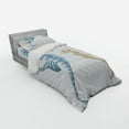 thumbnail image 2 of Ambesonne Tropical Bedding Set 3 Pcs, Fishes in Soft Tones, Twin XL, Blue Cream, 2 of 2
