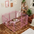 thumbnail image 3 of 32 inch 8 Panels Dog Playpen Indoor Pet Dog Fence Outdoor Exercise Pen with Doors for Dog Fence Puppy Pen, 3 of 6