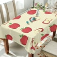 thumbnail image 5 of 54x72 Inch Tablecloth Polyester Square Tablecloth for Home Kitchen Dinner Decor Red Apple Pattern, 5 of 9