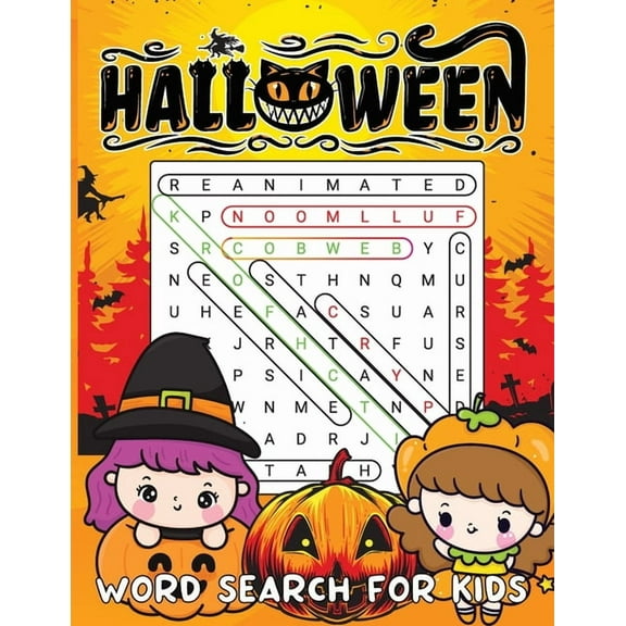 Halloween Word Search for Kids: 77 Halloween Themed Word Search Puzzle, (Paperback)