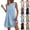 Blue-02, variant on Women's Sleeveless Tiered Dress, Round Neck Loose A-Line Casual Swing Dresses Cotton Linen Dress for Summer Beachwear
