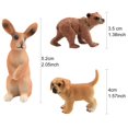 thumbnail image 3 of Tuparka Juego de 9 piezas de animales del bosque, figuras en miniatura, animales del bosque, figura de ciervo, figura de perro, conejo, oso, animales en miniatura, adornos para tartas del bosque, 3 of 5