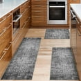 thumbnail image 2 of Kitchen Rugs Sets of 3 Non Slip Washable Kitchen Mats for Floor 3 Piece Set Blueish Black Kitchen Mat Set Boho Runner Carpets Absorbent for Laundry Room Hallway Sink Front Door, 2 of 6