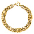 thumbnail image 4 of Diamond2Deal 14K Yellow Gold Fancy Link Bracelet 7.5inch for Women, 4 of 6