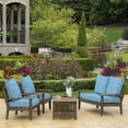 thumbnail image 4 of ARDEN Outdoor Deep Seat Cushion Set, 22 in x 24 in, Weather-Proof, Rain-Proof, Fade Resistant Patio Cushion Amalfi Blue Tile, 4 of 9