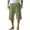 Army Green, variant on hotojiny Men's Capri Pants Casual Lightweight 3/4 Baggy Pants Drawstring Elastic Waist Beach Yoga Cropped Trousers with Pockets