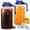Blue, variant on JOGGEIL Glass Pitchers with Lid Set of 2,64OZ Mason Jars with Lid,2 Quart Glass Water Pitcher with Lid,Airtight Seal Wide Mouth Water Jug–Perfect for Cold Brew Coffee,Sun Lemonade, Juice,Milk Black