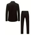 thumbnail image 6 of i.Finelong Men's 3-piece business suit, consisting of a blazer, a waistcoat and trousers, suitable for business trips, weddings and dinner parties., 6 of 6