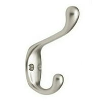 Liberty 2523518  3" Heavy Duty Satin Nickel Coat and Hat Hook