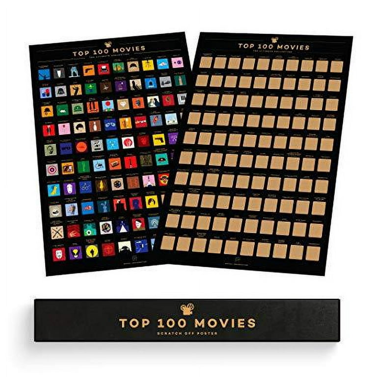 100 Movies Scratch Off Bucket List Book, Film