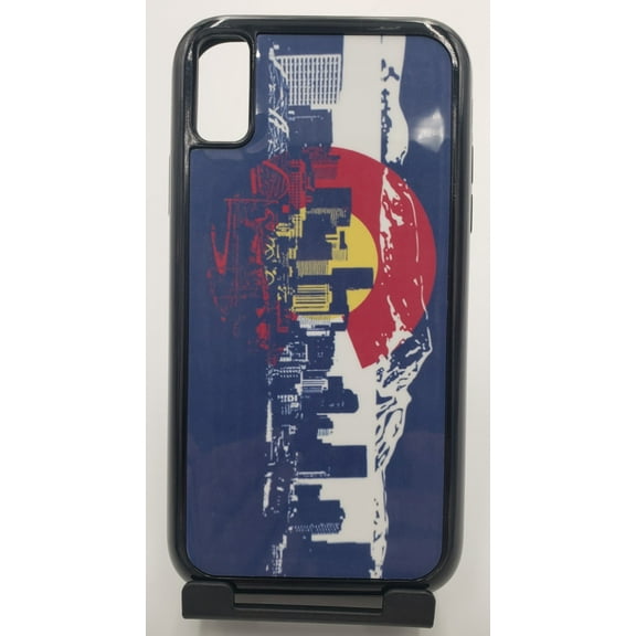 GSA Denver Skyline Colorado Flag Hybrid Case For iPhone XR (6.1")