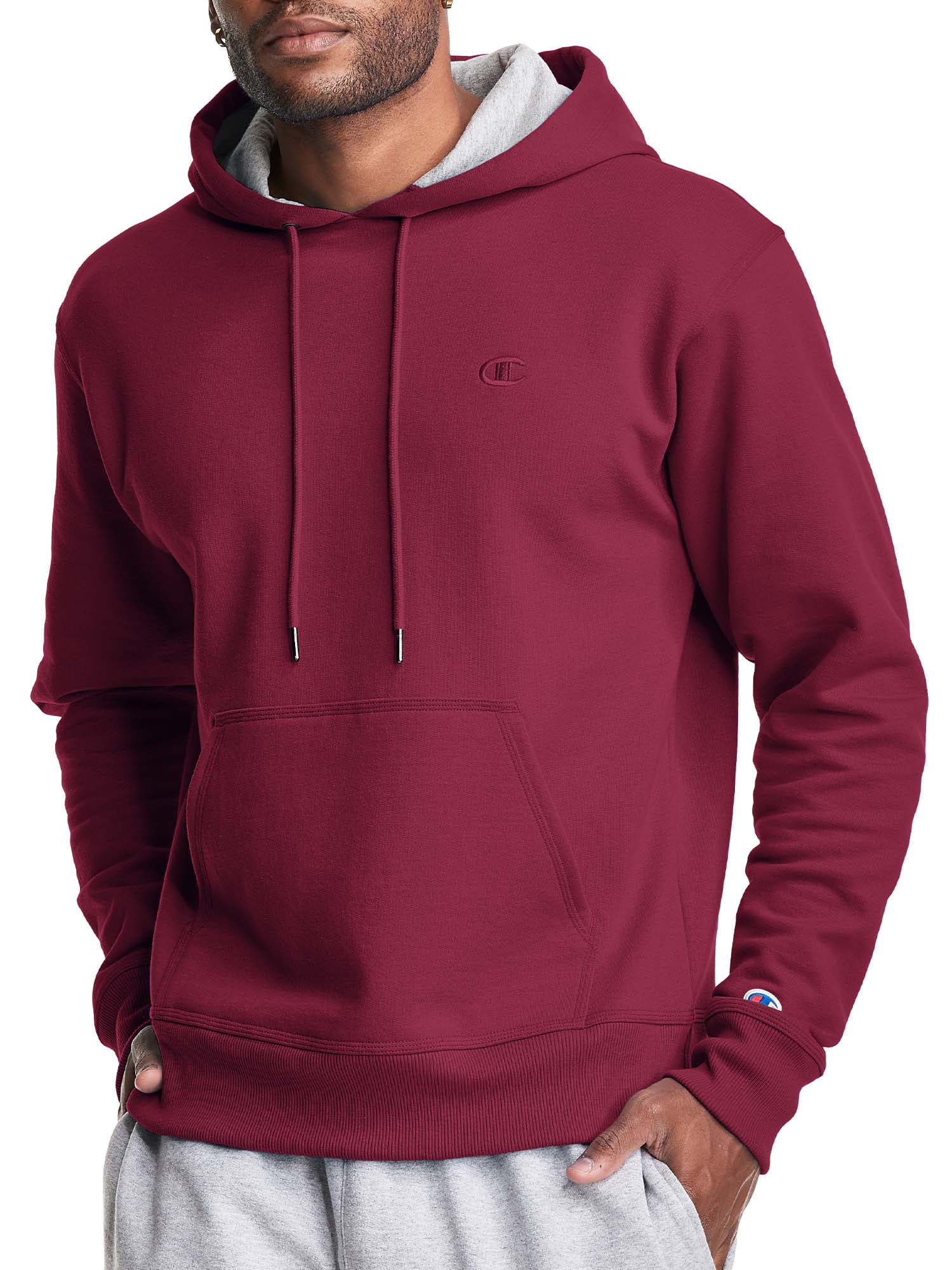 champion men's powerblend fleece pullover sweatshirt