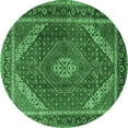 thumbnail image 1 of Ahgly Company Indoor Round Persian Emerald Green Traditional Area Rugs, 7' Round, 1 of 4
