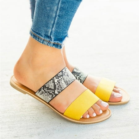 

Hueook Sandals Women Summer Ladies Lightweight Slippers Sandals Casual Wedge Heels Women S Shoes Ballet Flats