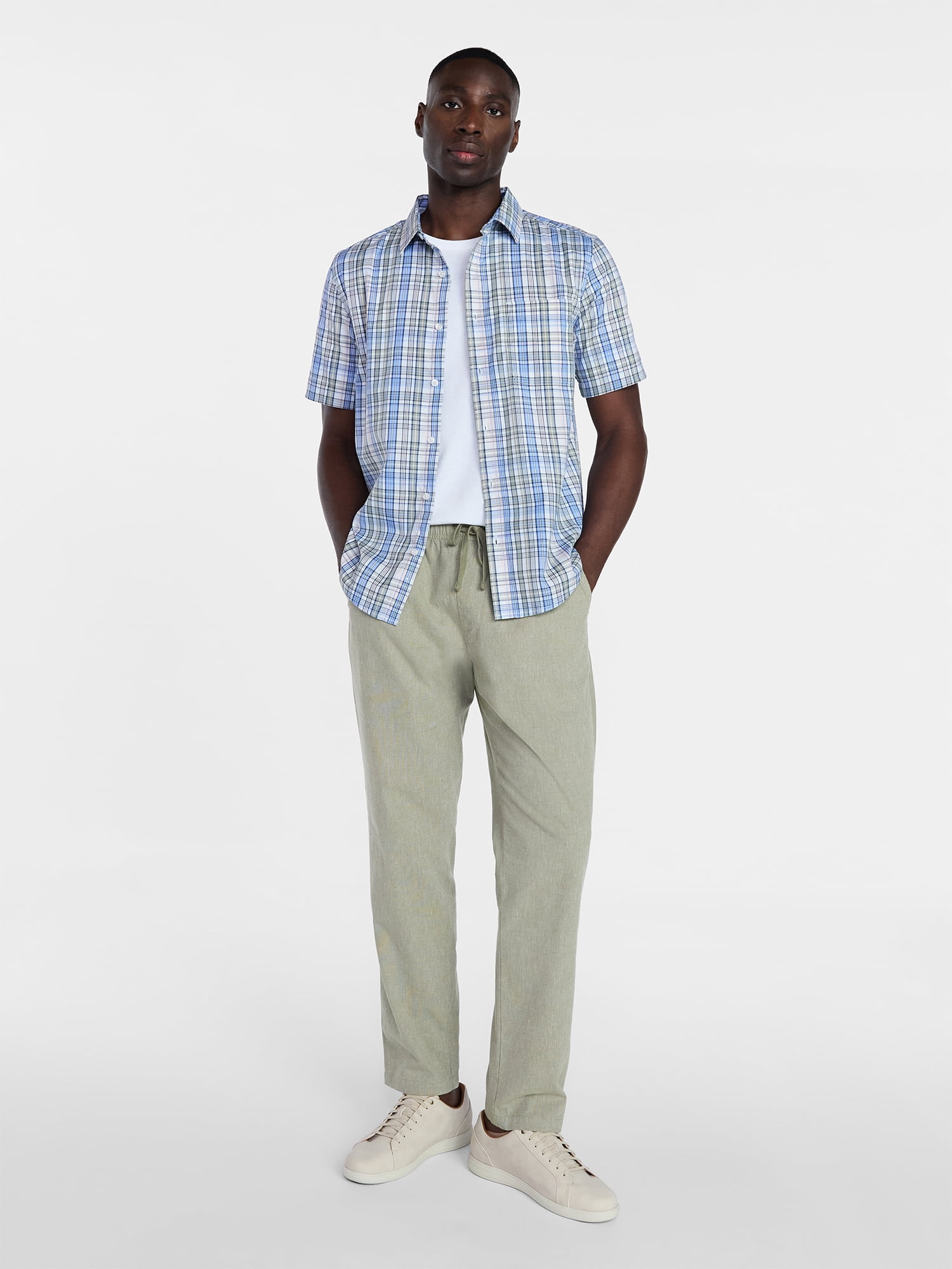 George Men's Linen Blend Weekend Pants, Sizes S-3XL