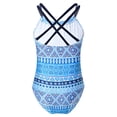 thumbnail image 3 of MSemis Kids One Piece Swimsuit Girls Criss Cross Back Bathing Suit, 3 of 4