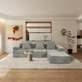 thumbnail image 2 of Leumius 102" Cloud Sectional Sofa with L-Shape Chaise,Modular L-Shape Sofa Couch with Chaise and Deep Seat,Upholstered Boneless Couches for Living Room Bedroom,Antique Gray, 2 of 12