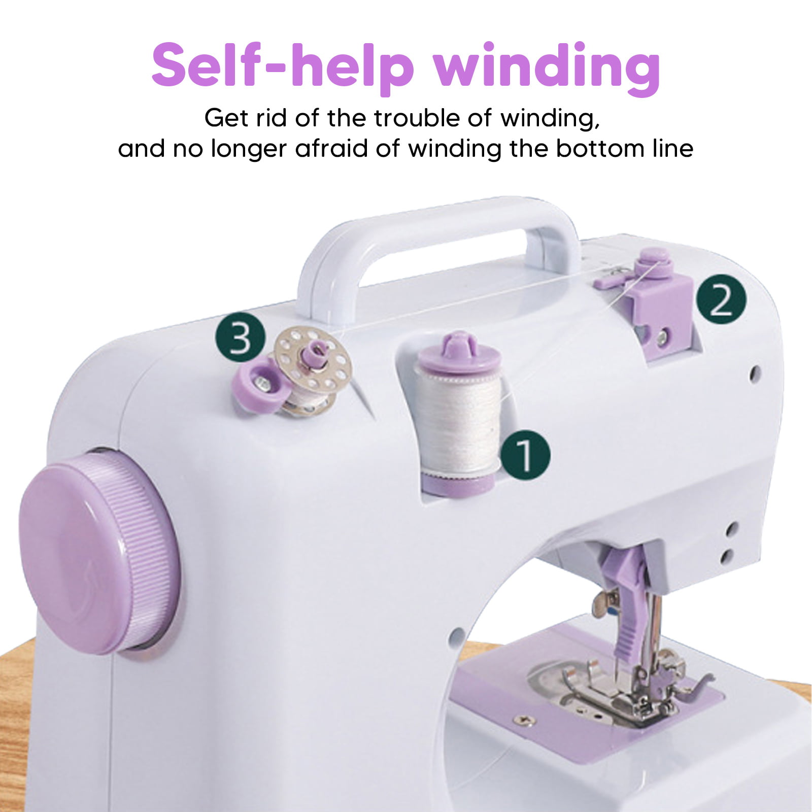 TOPCHANCES Electric Sewing Machines 16 Built-In Stitches 508A Knitting  Machine Multifunction Electric Replaceable Presser Foot Mini Sewing  Machine,12V