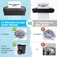 thumbnail image 3 of SANGKEE Triturador de Papel, Trituradora de Corte Transversal de 10 Hojas con Cesto de Basura de 15L y Asa, M&aacute;quina Trituradora para Papel/Tarjeta de Cr&eacute;dito/Grapas/Clips/CD, Niv, 3 of 7