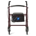 thumbnail image 2 of Medline Déambulateur à Roulettes Léger en Aluminium pour Adultes à Mobilité Réduite, Noir, Capacité de Poids de 300 lb, Roues de 8 Pouces, Pliable, Hauteur Ajustable Ha, 2 of 7