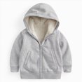 thumbnail image 5 of Staki Girls Hoodie Cozy Soft Fleece Sherpa Lined Hoodie Zip Up Sweatshirt for Girls 1-14Y(Light Gray,13-14 Years), 5 of 7