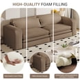 thumbnail image 3 of FFZ 93 inch King Size Sleeper Sofa Bed 3 in 1 Convertible Teddy Couch, Camel, 3 of 7
