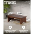 thumbnail image 4 of Extra Wide  Wooden Step Stool, Heavy Duty One Step Stool for Adults and Seniors, Holds Up to 550 lbs, Reinforced Cross Bar, Non-Skid Surface, 4 of 8