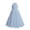 Blue, variant on Bmisegm Girls Dresses Halter Neck Sleeveless Ruched Bodice Wide Waist Long Tiered Tutu Skirt Formal Occasion Girls' Dresses 6-7 Years