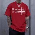 thumbnail image 4 of Ankishi He Left The 99 To Rescue Me Shirt Crew Neck Oversized Men Christian Tee Short Sleeve Casual Tops for Date, 4 of 8