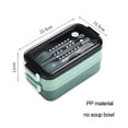 thumbnail image 1 of Boîte à Lunch à 2 Couches en Acier Inoxydable, Récipient à Lunch Chauffable au Micro-Ondes, Boîte de Rangement pour Aliments, Boîte Bento pour Écoliers, Enfants, Employés de Bureau, PP Vert, 1 of 6