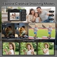 thumbnail image 4 of 4K 64MP Shoot Digital Camera for Kids, Teens, Beginners, Autofocus Point-and-Shoot Camera with 2.4" 180° Flip Screen, 16X Digital Zoom, Anti-Shake, Usb-c Selfie Vlogging Camera for Travel, Gifts, 4 of 8