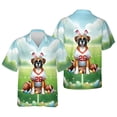 thumbnail image 3 of Happy Easter Hello Spring Boxer Playing Football Hawaiian Shirt Breathable Summer Unisex Merch Boxers Dog Lover Gifts Idea - 13003, 3 of 6