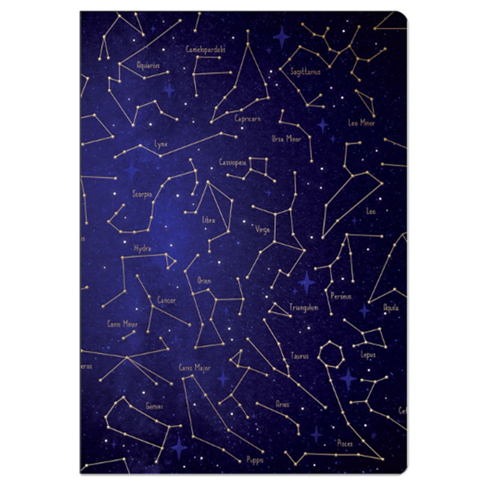 Piccadilly Astrology Lined Flatline Journal Cardstock Blue 200 Pages