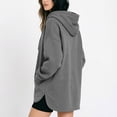 thumbnail image 6 of Vmvidoty Womens Oversized Hoodies Long Sleeve Sweatshirts Hooded Pullover Shirt Casual Tops with Pockets Gray S, 6 of 6