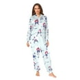 thumbnail image 2 of FORMRS Onesies Pajama for Adults Unisex Hoodie Winter Jumpsuit One Piece Sleepwear, Sizes S-2XL, Blue Ice Hockey, 2 of 7