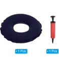 thumbnail image 7 of 1 Pcs Flocking Inflatable Seat Cushion,Round Anti-Decubitus Seat Cushion,Breathable Chair Backrest with Air Pump,Portable Butt Cushion,Ideal for Prolonged Sitting Dark Blue, 7 of 7