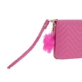 thumbnail image 5 of Unique Bargains 1 Pc Coin Purse Wallet Portable W-Shaped Corrugated Plush Ball Zipper Coin Purse Pouch Rose Red, 5 of 5