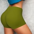 thumbnail image 4 of Fotbe Olive Shorts Sin Costuras – Shorts Deportivos de Cintura Alta para Mujer, Elásticos para Gimnasio, Yoga, Running o Ciclismo-Large, 4 of 8