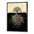thumbnail image 3 of Designart 'Tree Silhouette With Underground Roots' Traditional Framed Canvas Wall Art Print, 3 of 5