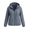 thumbnail image 4 of NominalSnug Zip up Jackets for Women Long Sleeve Hooded Shirts Lightweight Quick Dry Windbreak Waterproof Outwear with Pockets, 4 of 8
