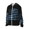 thumbnail image 2 of Kll Navy Camouflage American Flag Print Men'S Women’s Upf 50+ Sun Protection Outdoor Hoodie Jacket Long Sleeve Fishing Hiking Performance Shirt- 3x-Large, 2 of 8