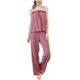 thumbnail image 3 of Coduop Women Two Piece Pajama Set Sleepsuit Loose Sleepwear Long Pant Loungewear Set, 3 of 6