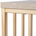 thumbnail image 6 of Maklaine Engineered Wood Faux Stone Top Console Table in Champagne and White, 6 of 10