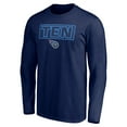 thumbnail image 2 of Men's Navy Tennessee Titans Squad Throwbacks Long Sleeve T-Shirt, 2 of 3
