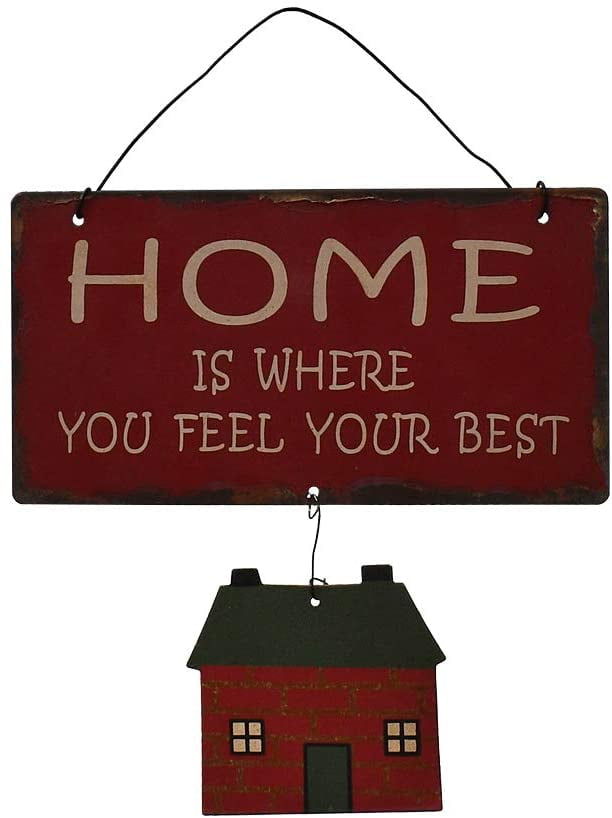 Rustic Red Nana's Kitchen Metal Antique Wisdom Hanging Sign Wall Décor 