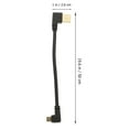 thumbnail image 2 of OULII 2Pcs Mobile Phone Data Cable Right Angle Data Sync Black Rubber Zinc Alloy for Tech Users, 2 of 8